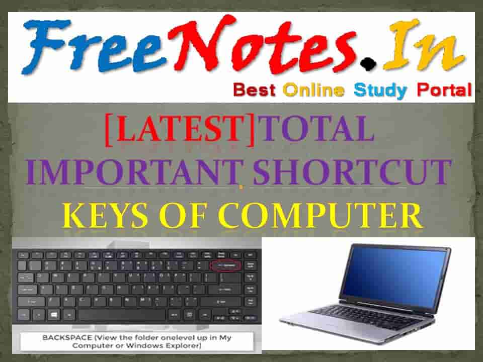 Total Important Shortcut Keys Computer