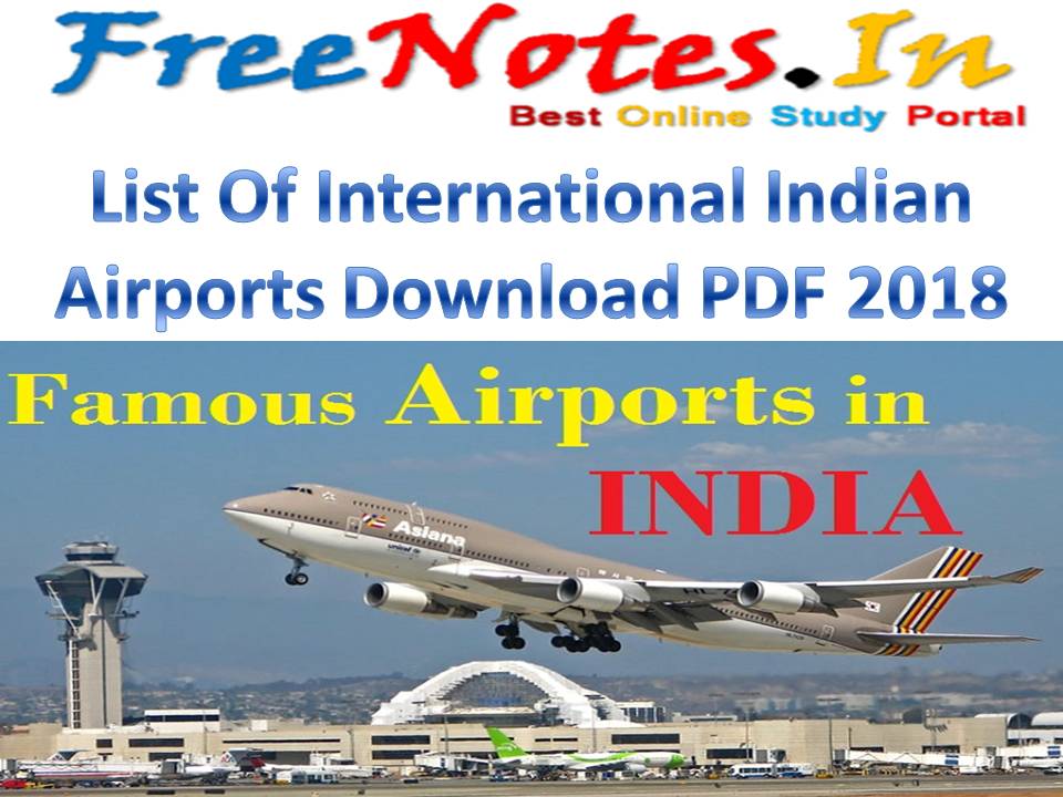 List Of International Indian Airports