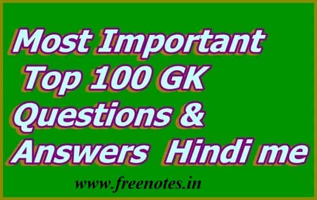 Most Important Top 100 GK Q&A