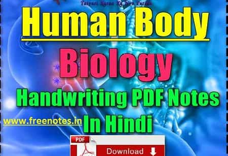 Human Body Biology Notes In Hindi book PDF Download