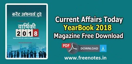 Last 1 Year Current Affairs MCQ 2018 Hindi PDF Download