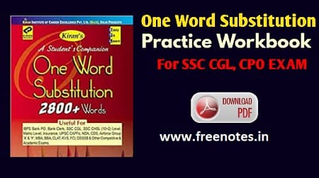 Latest Hindi One Word Substitution Book PDF Download