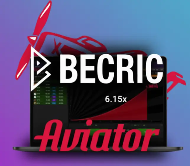 Becric Aviator game, with the game's iconic airplane graphic and elements representing India