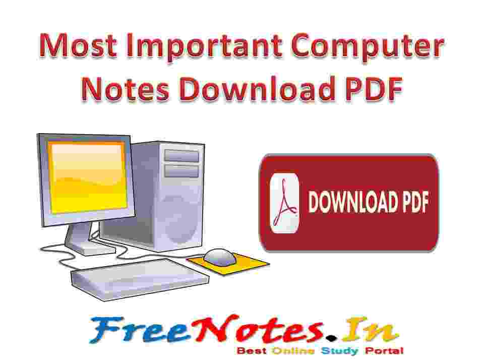 Most Important Computer Notes Download PDF