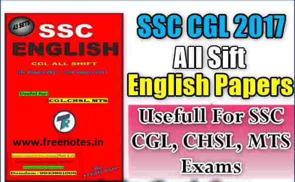 SSC CGL 2017 GK By Titab Roy Notes PDF Download