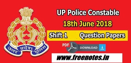 UP Police Constable 18th June Shift 1 Free PDF Download
