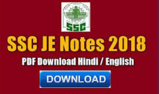 SSC JE Electrical Notes PDF Download Books
