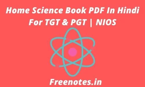 Home Science Book PDF In Hindi For TGT & PGT _ NIOS