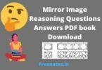 Mirror Image Reasoning Questions Answers PDF book Download