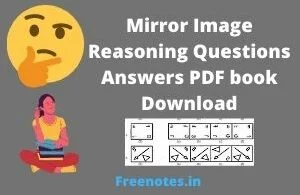 Mirror Image Reasoning Questions Answers PDF book Download