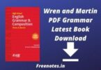 Wren and Martin PDF Grammar Latest Book Download
