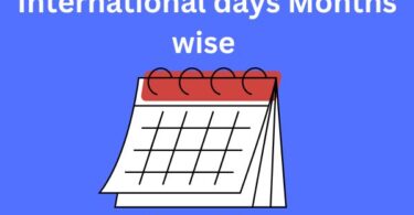 International days Months wise